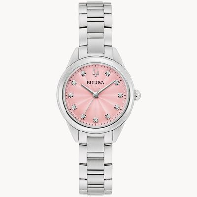 Bulova Ladies Sutton Pink Dial Watch