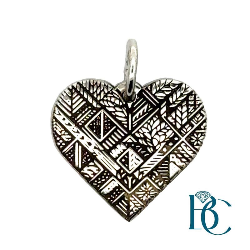 SS Patchwork Heart Charm BCJ1143