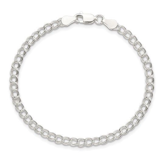 SS 3.5mm Childs Double Link Charm Bracelet, Bracelet Length: 5 Inch