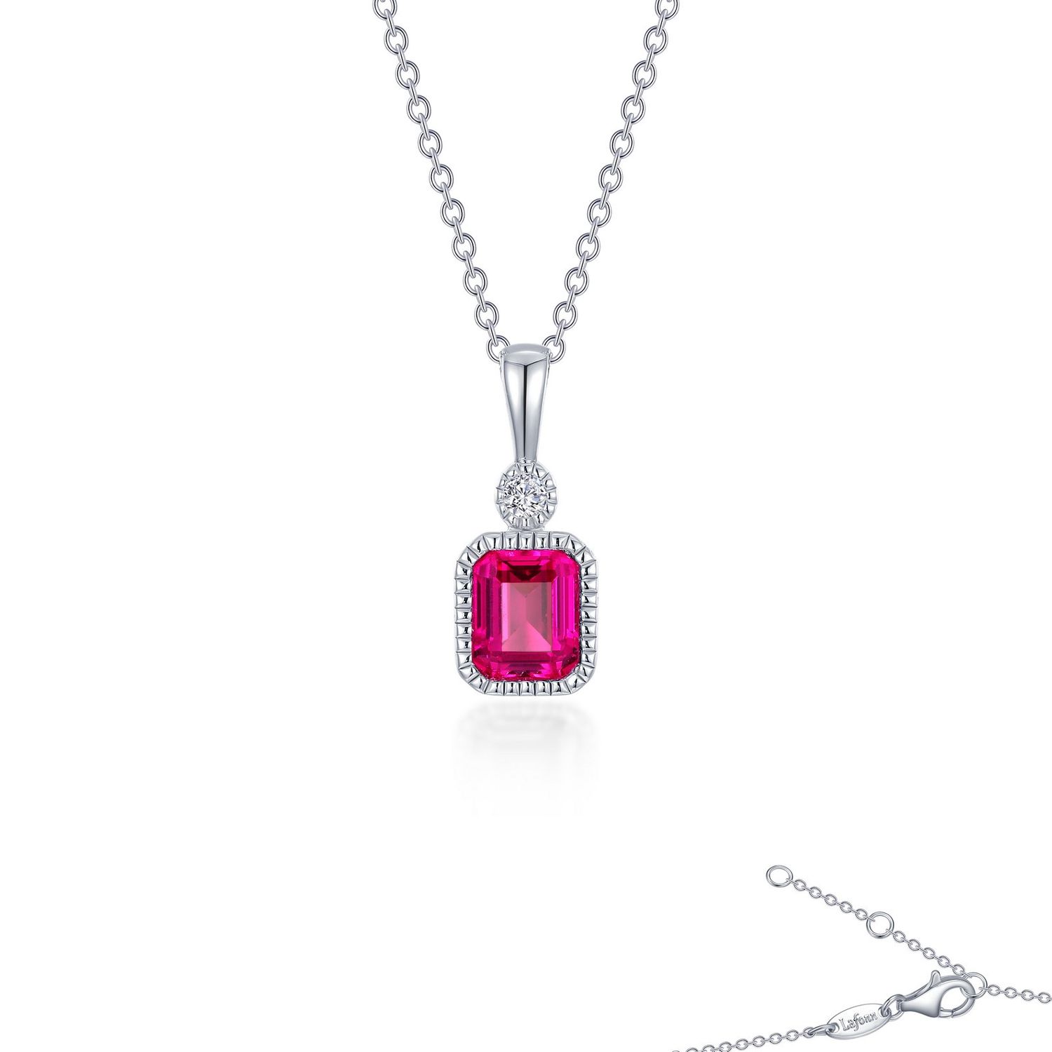 SS Lab Ruby & Sim Diamond Necklace