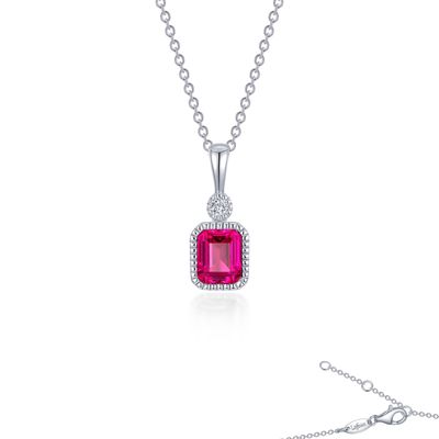 SS Lab Ruby & Sim Diamond Necklace