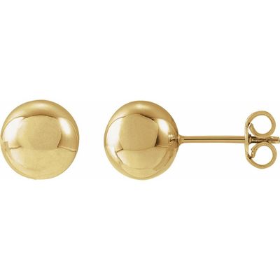 14k YG Ball Stud Earrings