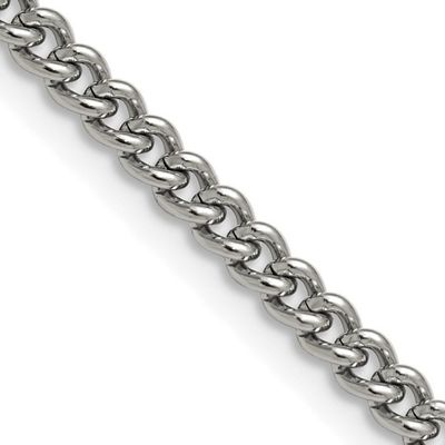 Stainless 4mm Round Curb Chain