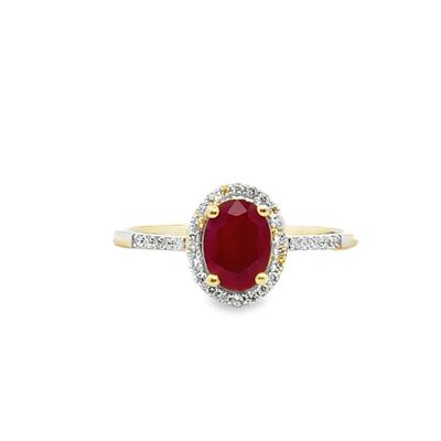 14k YG Ruby &amp; Diamond 1.25ctw Ring