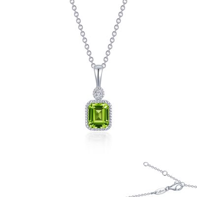 SS Sim Peridot & Diamond Necklace