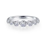 SS 7 Symbols of Joy Half Eternity Band with Simulated Diamonds