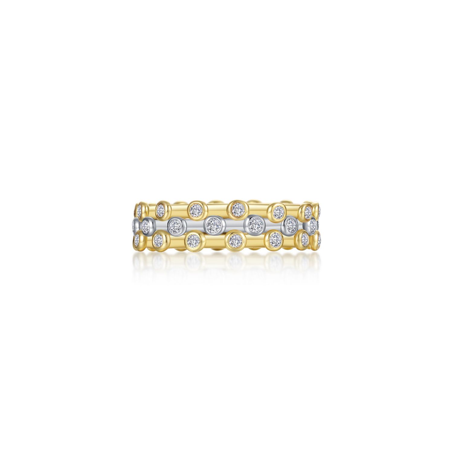 3 Piece Bezel Set Eternity Ring Set