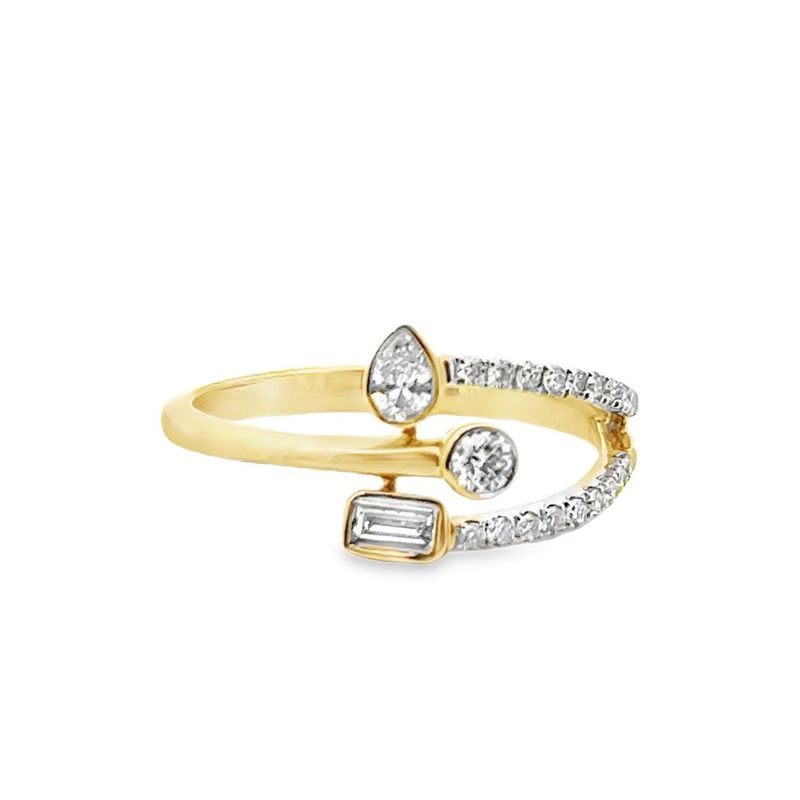 14k YG 0.49ctw Diamond Wrap Ring