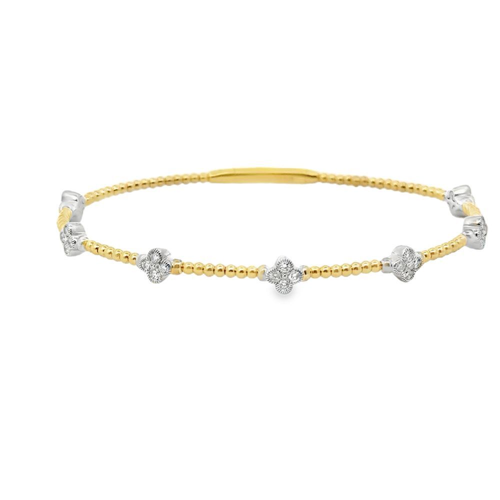 14k YW Gold 0.50ctw Diamond Flex-Bracelet