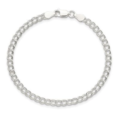 SS 3.5mm Solid Double Link Charm anklet