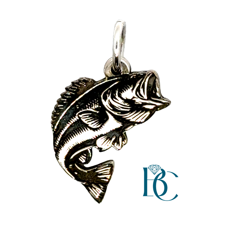 SS Leaping  Bass Fish Charm BCJ 1181
