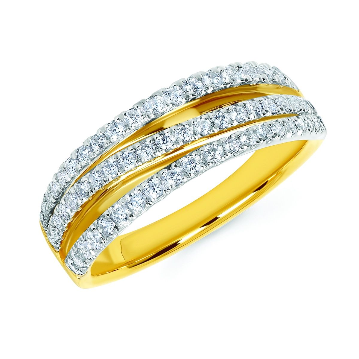 14k Two Tone 1/2ctw Diamond Ring