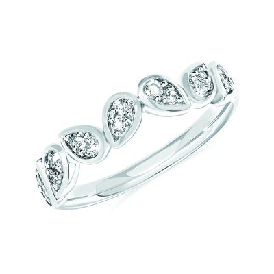 SS 1/4ctw Diamond Radiant Ring