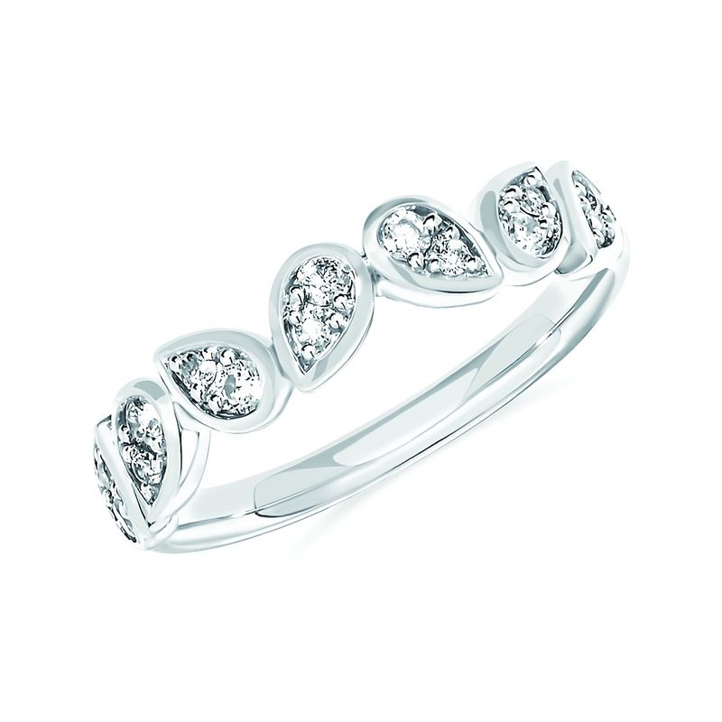 SS 1/4ctw Diamond Radiant Ring