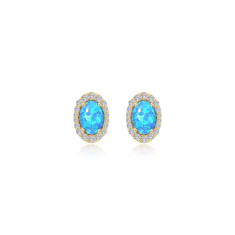 SS Vintage Inspired Oval Stud Earrings