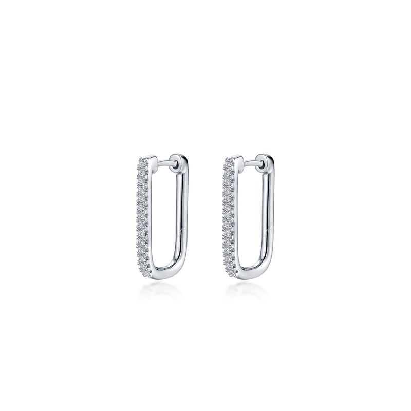 SS Rectangle Hoop Earrings