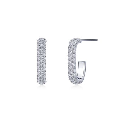 SS Paperclip Hoop Earrings