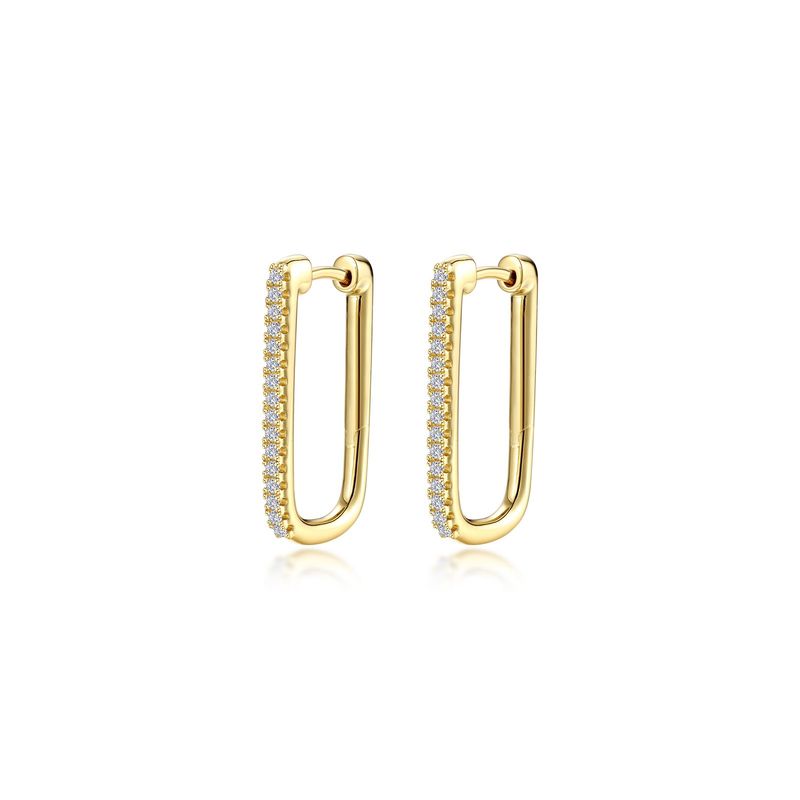 SS Rectangle Hoop Earrings 25mmx14.3mm