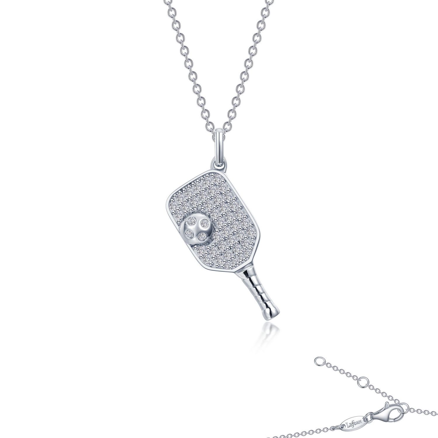 SS Pickleball Paddle and Ball Necklace