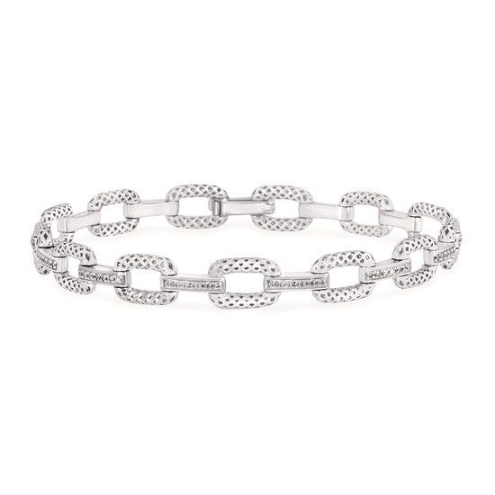 SS 3/8 ctw Diamond Link Bracelet