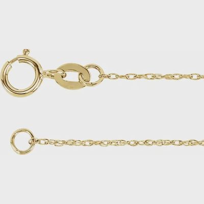 14k Gold Filled 1mm Rope Chain 18"
