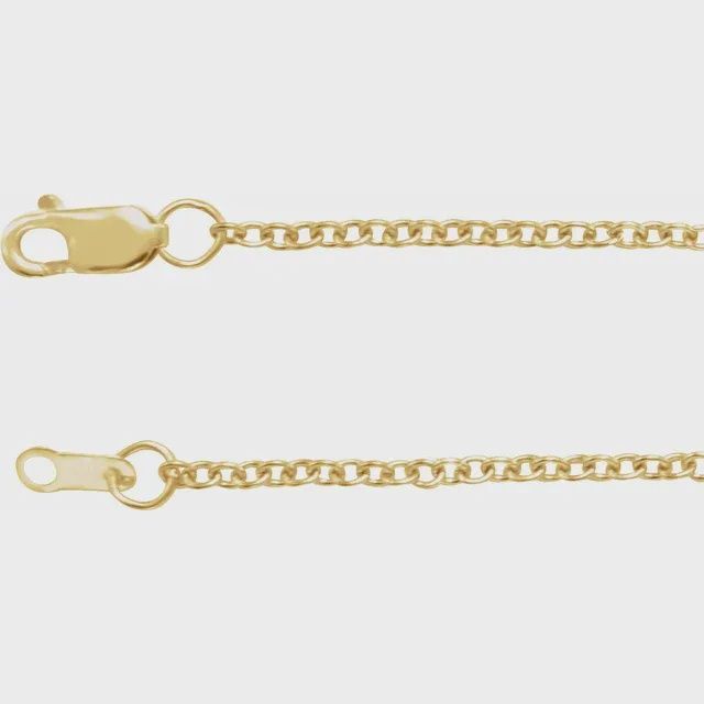 14k Gold Filled 1.5mm Cable Chain 18"