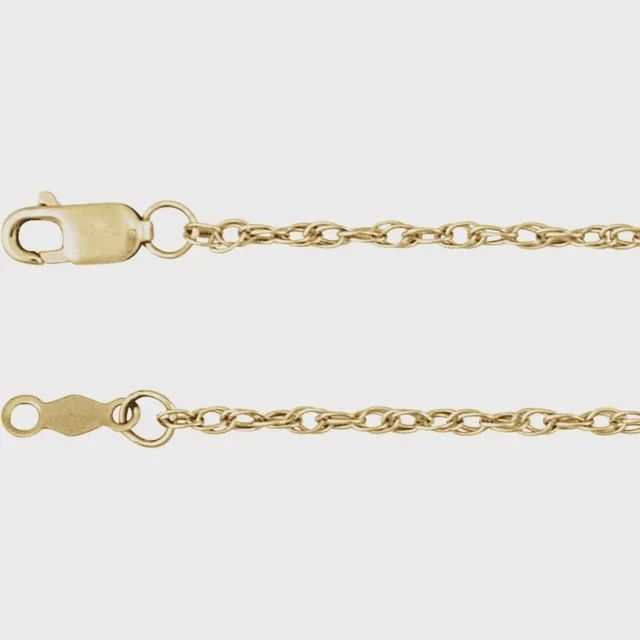 14k Gold Filled 1.5mm Rope Chain 18"
