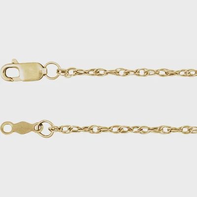 14k Gold Filled 1.5mm Rope Chain 18"