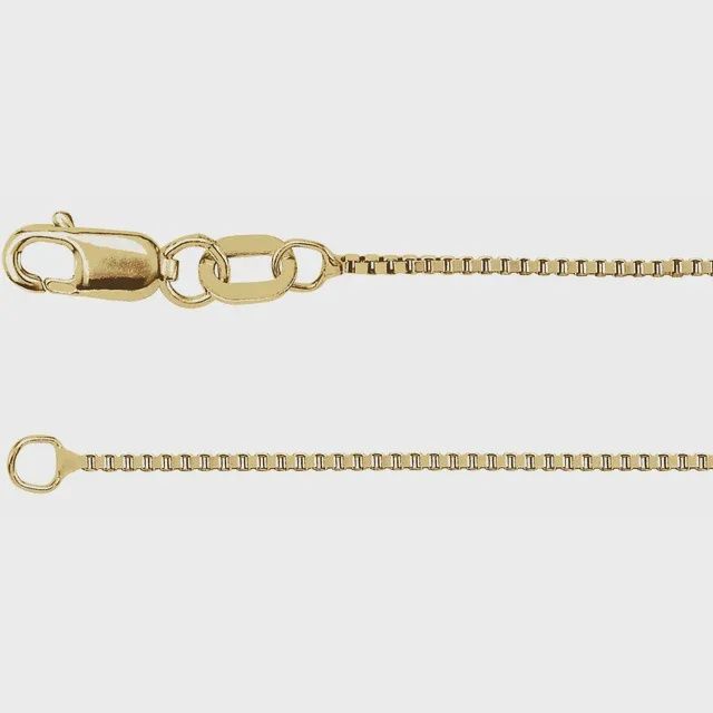 14k Gold Filled .75mm Box Chain 18"