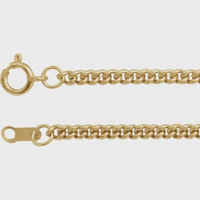 14k Gold Filled 2.25mm Curb Chain 18"