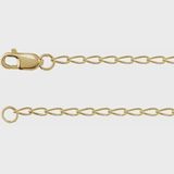 14k Gold Filled 1.6mm Elongated Curb Chain 18"