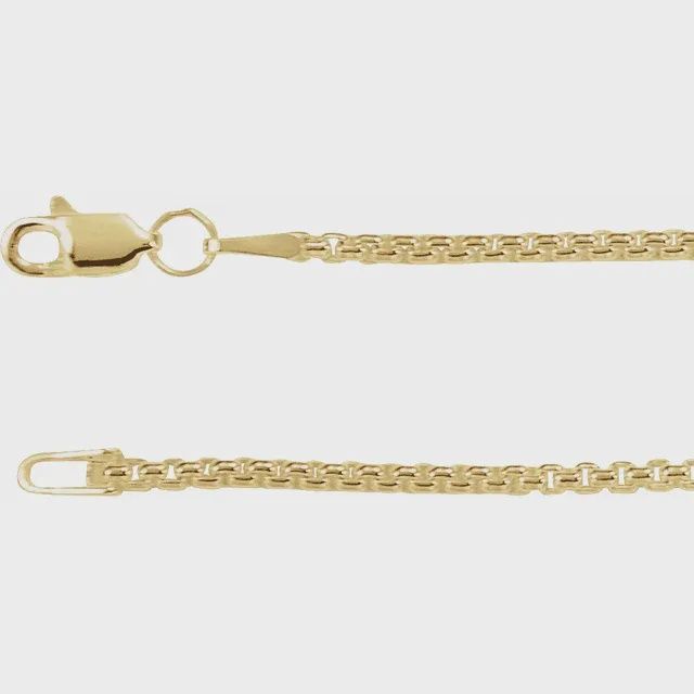 14k Gold Filled 1.8mm Rounded Box Chain 18"