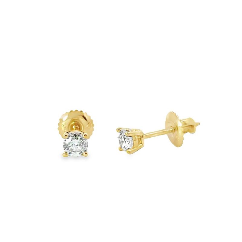 14K YG 0.50ctw Lab Grown Diamond Stud Earrings