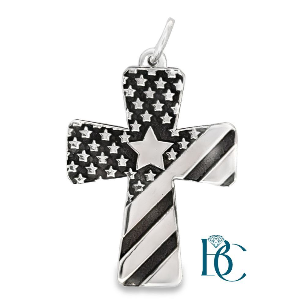 SS Freedom and Faith Cross Pendant BCJ1183