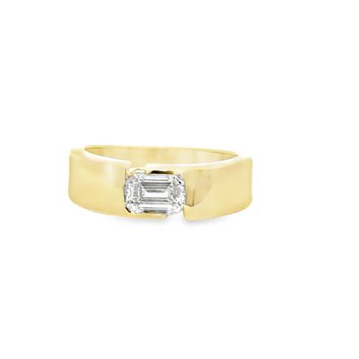 10k YG Mens 1.00ctw Lab Diamond Ring