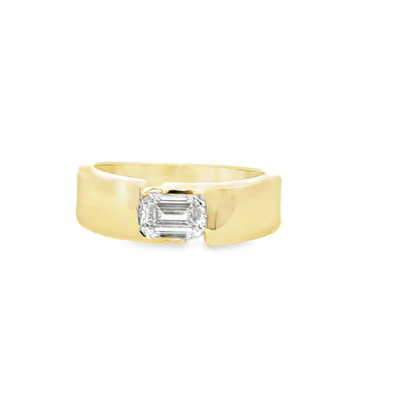 10k YG Mens 1.00ctw Lab Diamond Ring