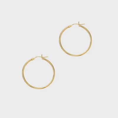 14k YG 2mm Hoop Earrings