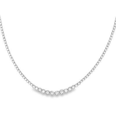 14k WG 3.00ctw Lab Diamond Graduating Necklace