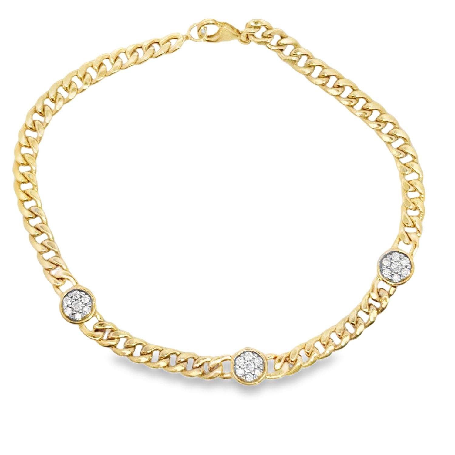 10k YG 0.25ctw Diamond Link Bracelet 10k YG 0.25ctw Diamond Link Bracelet