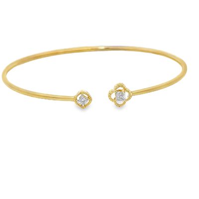 10k YG 0.10ctw Diamond Bangle