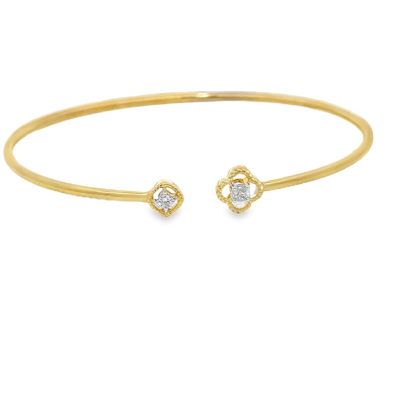 10k YG 0.10ctw Diamond Bangle