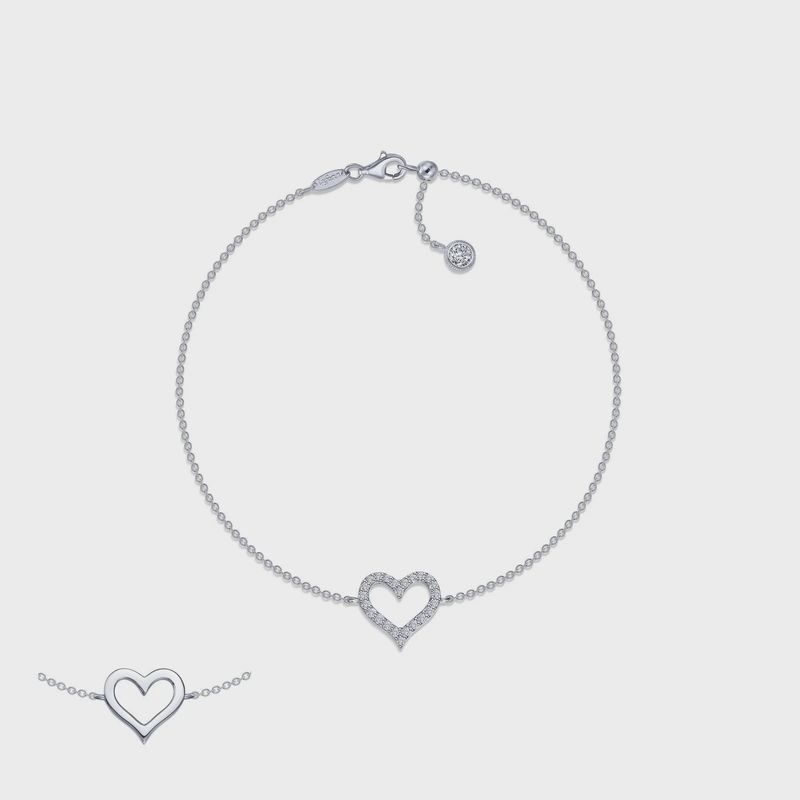SS Reversible Cut-out Heart Bracelet