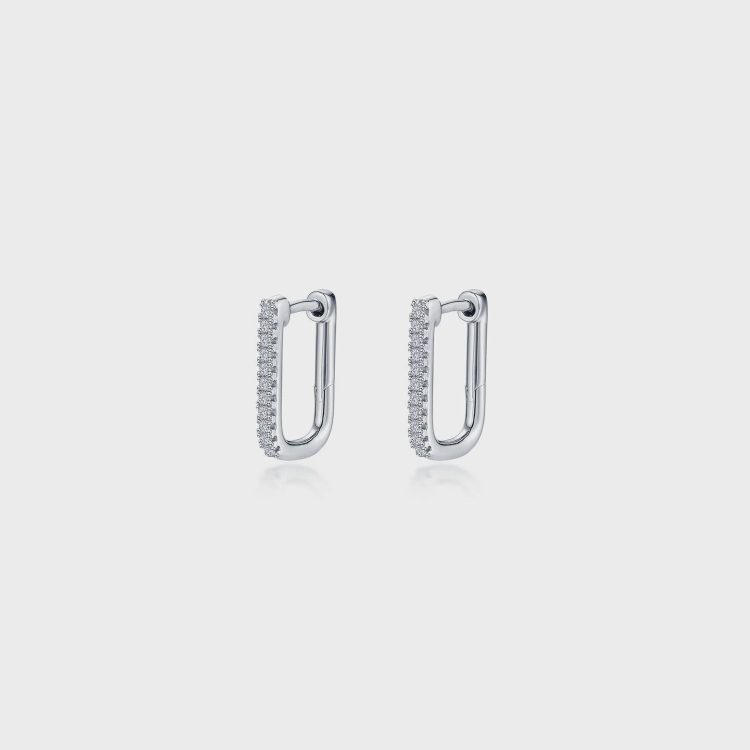 SS Rectangle Hoop Earring 15mm x 11mm