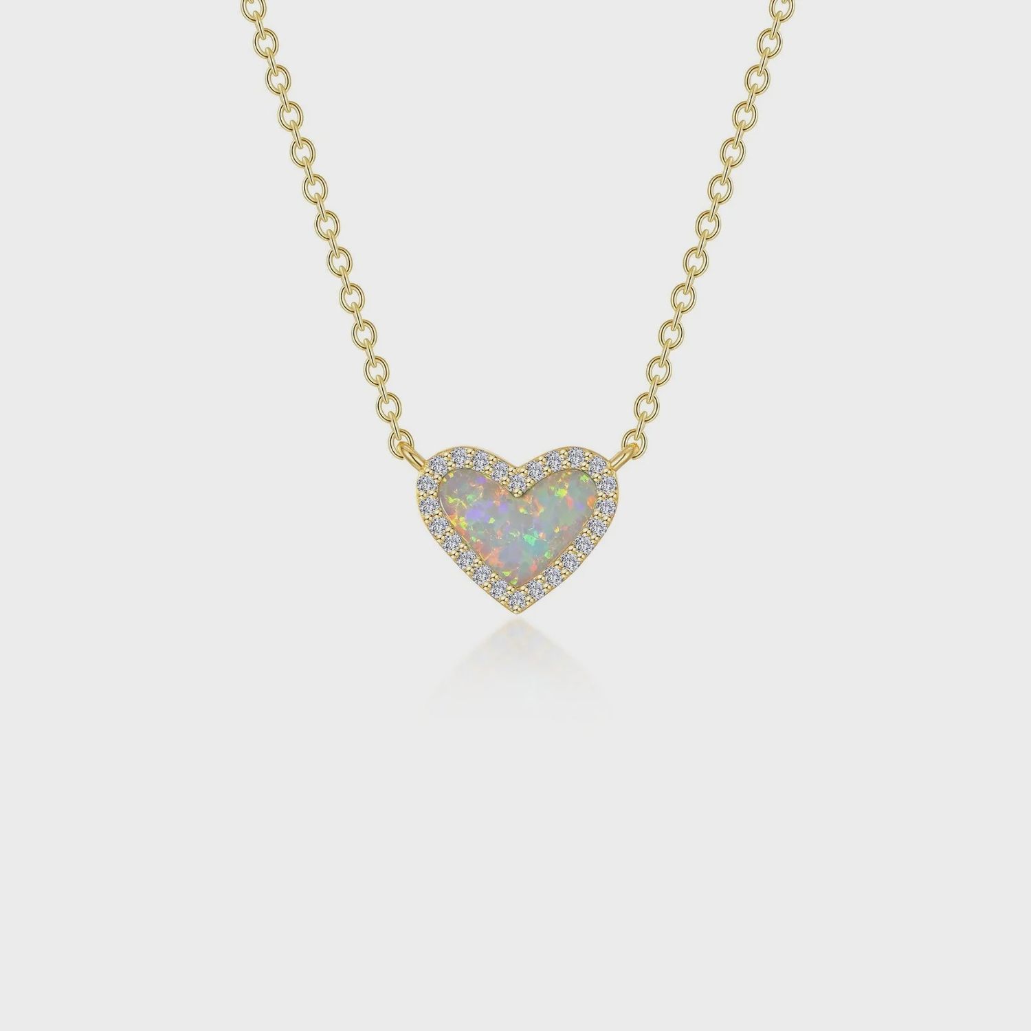 SS Halo Heart Necklace