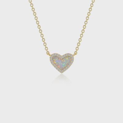 SS Halo Heart Necklace