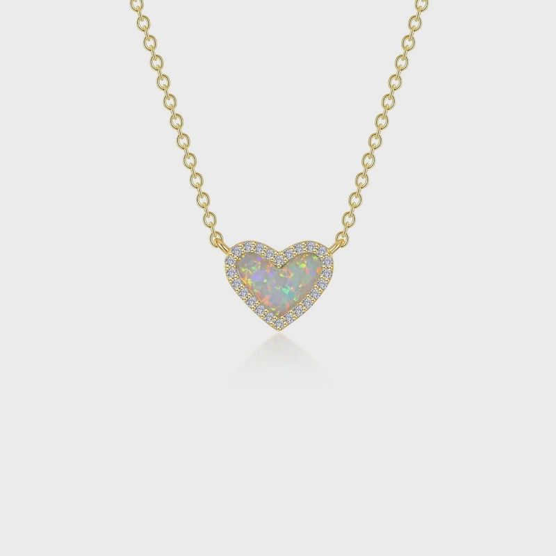 SS Halo Heart Necklace