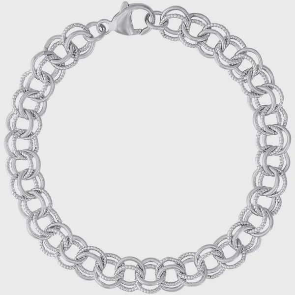SS Twisted Cable Double Link Bracelet, Bracelet Length: 7 inch
