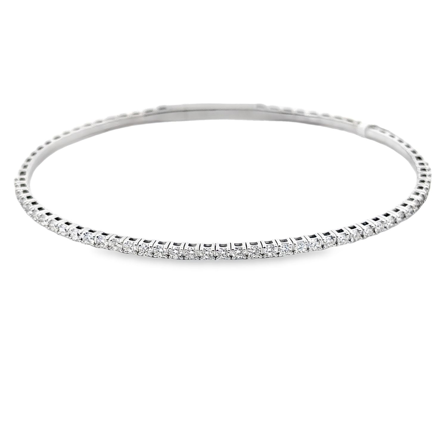 14k WG 1.00ctw Diamond Flex Bracelet