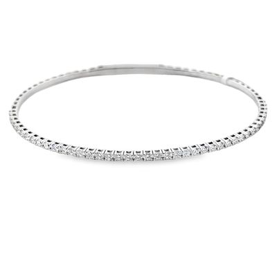14k WG 1.00ctw Diamond Flex Bracelet