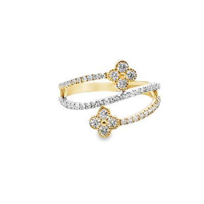 14k YWG 0.57ctw Diamond Enchanted Bloom Ring